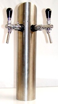 Bierschanksäule Florenz; 2-Leitig, CNS matt gebürstet Kompl.