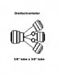 Dreifachverteiler für Schlauch 3/8&quot; (John Guest)