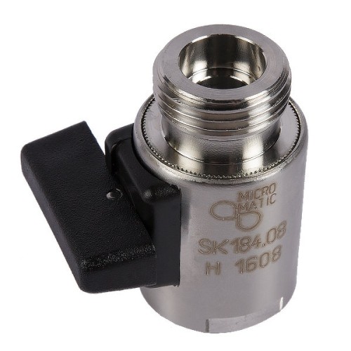 Absperrhahn 2 x 5/8" IG + AG aus Edelstahl von Micro Matic