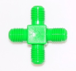 Adapter, Verbindungs-K-Stück 4x NC, 7/16&quot; UNF grün PVC