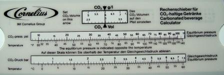 CO2 Rechenschieber Druck-Temp.-CO2