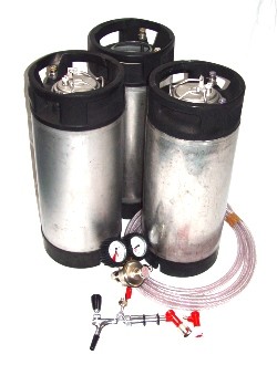 Keg-Zapfset komplett, inkl. 3 Keg 18Liter Typ: NC / Jolly