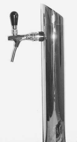 Bierschanksäule "Florenz" 1-Leitig, CNS matt gebürstet Kompl.