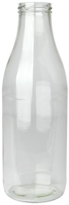 Milch oder Saftflasche weiss 1 Ltr.