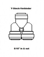 Y - Steck - Verbinder für Schlauch 5/16&quot; (John Guest)