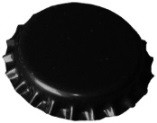 Kronkorken schwarz, 100 Stück, 26mm