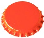Kronkorken orange, 100 Stück, 26mm