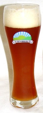 Bierglas Weizen 0,5l, mit Sevibräu Logo 6-er Packung
