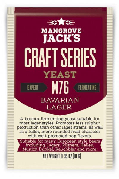 Bierhefe Bavarian Lager M76, Mangrove Jack's Craft Series 10g