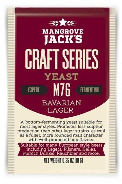 Bierhefe Bavarian Lager M76, Mangrove Jack's Craft Series 10g 