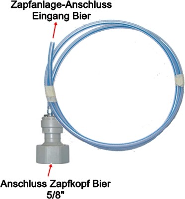 Bierschlauch John Guest und 5/8" Aufschraub-Verbinder