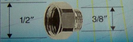 Adapter, Reduktion 1/2" IG zu 3/8"AG