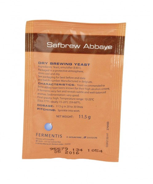 Bierhefe Safale BE-256 Abbaye obergärig, 11.5g