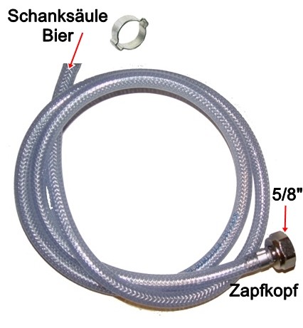 Bierschlauch zu Schanksäule mit 5/8" Zoll Anschluss