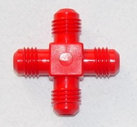 Adapter, Verbindungskreutz 4 x 1/2" CC, rot, PVC