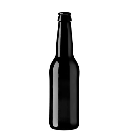 Flasche 0.33 Lit. schwarz Long Neck Kronkork