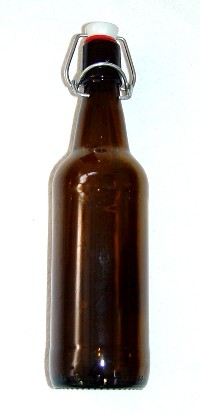 Bügelflasche braun 0,5 lit. mit Bügelverschluss