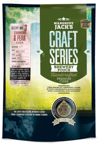 Strawberry & Pear Cider Pouch 2,4kg (Mangrove Jack`s Craft Series)